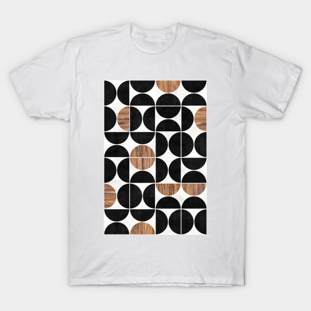 Mid-Century Modern Pattern No.1 - Concrete and Wood T-Shirt by ZoltanRatko